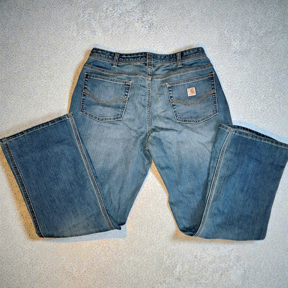 Carhartt Women's Original Fit Jasper Mid-Rise Jeans Sz 12 Short EUC